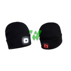 B028 GORRO CON DOBLE LED RECARG.AZUL M