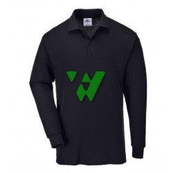 B212 - POLO MANGA LARGA GENOVA NEGRO TALLA - XL