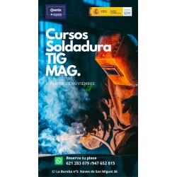 CURSOS SOLDADURA TIG - MAG
A partir de Noviembre
RESERVA TU PLAZA