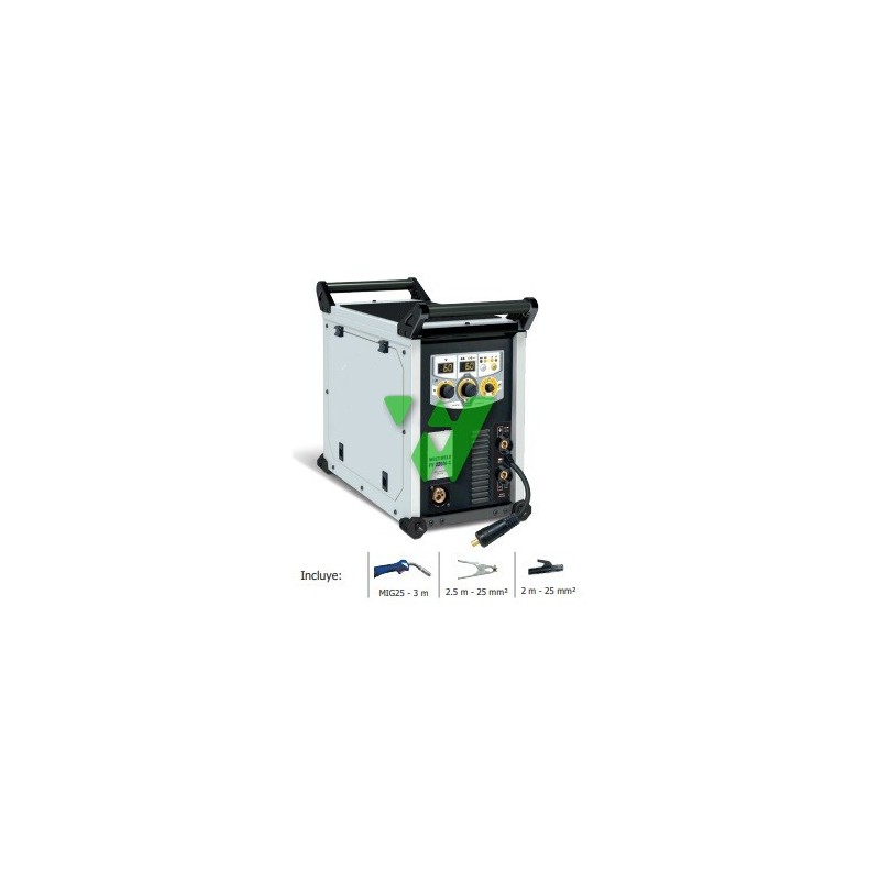 MAQUINA SOLDAR MULTIWELD WSD PRO 220M MIG / MMA
+ ANTORCHA MIG25 - 3 m
+ PINZA MASA 2.5 m - 25 mm²
+ PIBZA PORTA ELECTRODOS 2